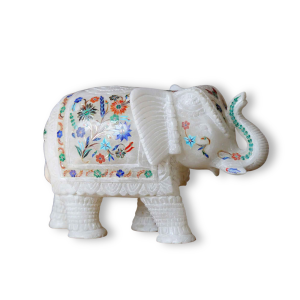 Designer Marble Elephant Figurine